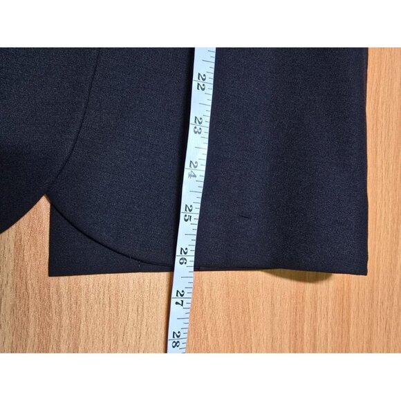 Theory Womens Wide Lapel Two Button Blazer Jacket Sz 8 Black Wool Blend Capsule - Picture 6 of 13